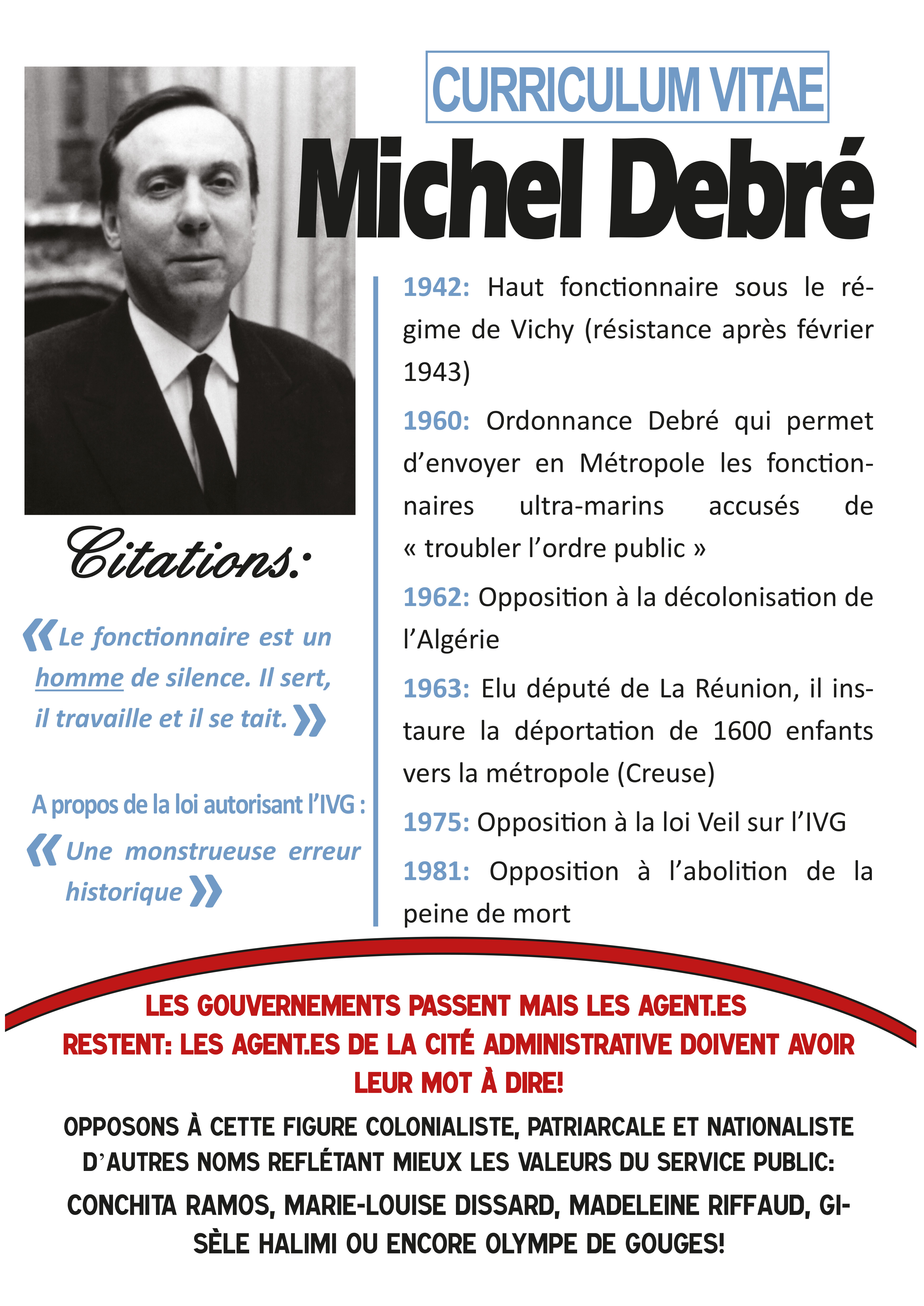 Les "hauts faits" de Michel Debré